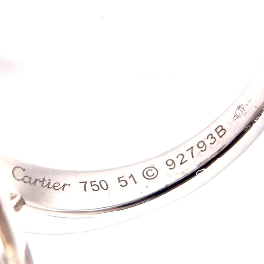 Cartier Post-1980s 18KT White Gold Rose Quartz, Diamond, Ruby, Sapphire & Tourmaline Sorbet Ring signature