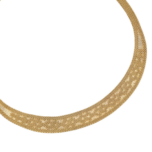 Caplain Paris 1970s 18KT Yellow Gold Necklace close-up details