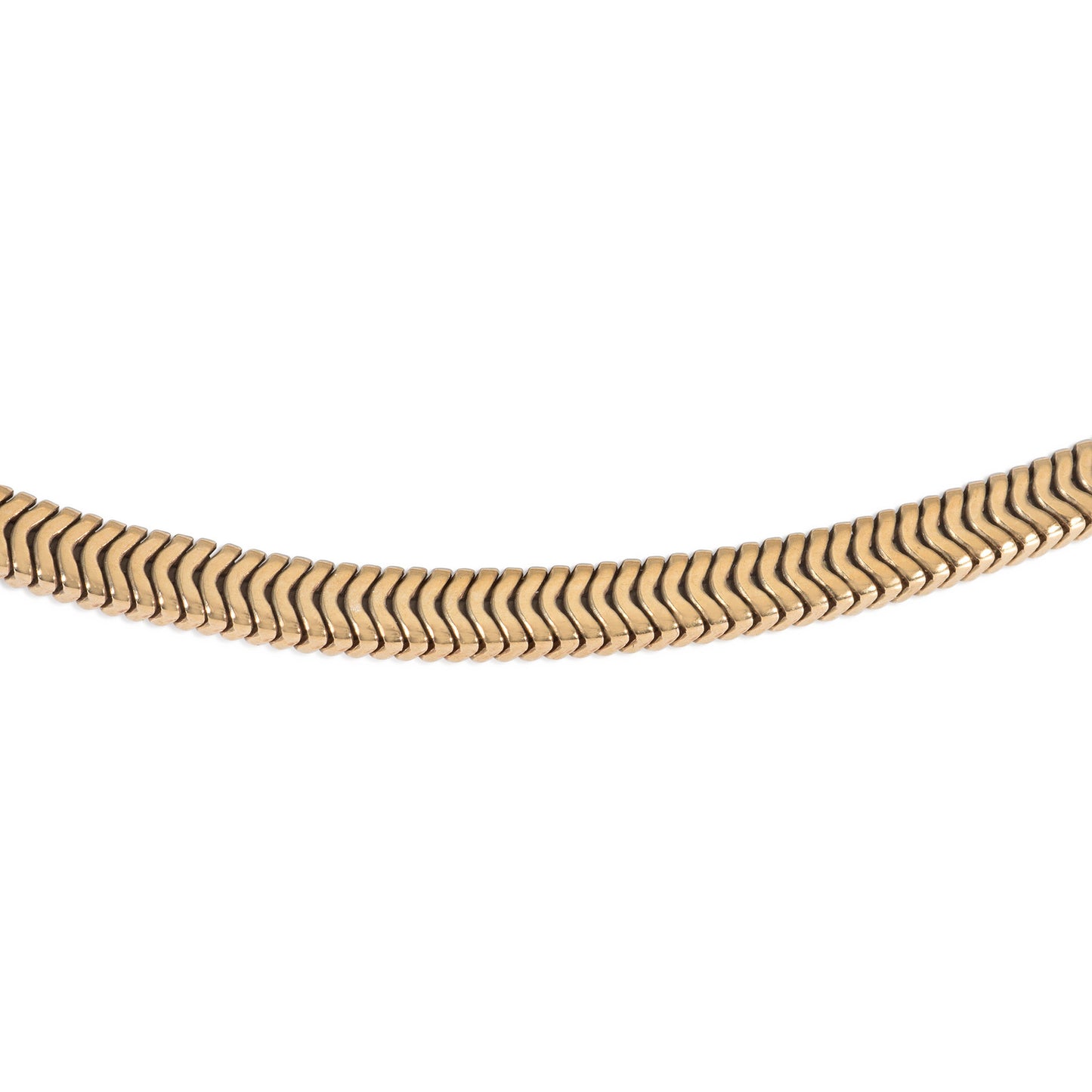 Cartier London Retro 18KT Yellow Gold Snake Chain Necklace close-up details