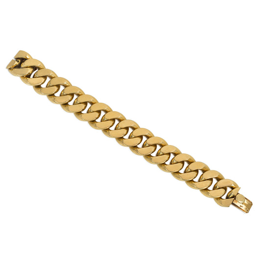 Mellerio Paris Retro 18KT Yellow Gold Curblink Bracelet front