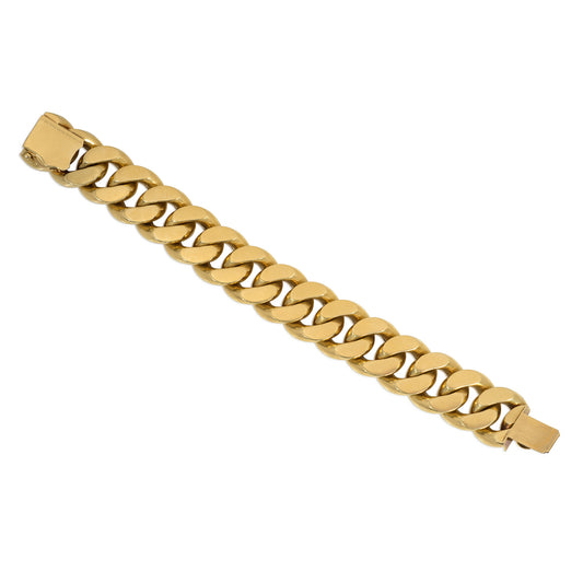 Mellerio Paris Retro 18KT Yellow Gold Curblink Bracelet back