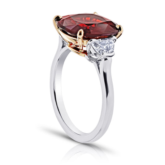 Contemporary Platinum Spinel & Diamond Ring side