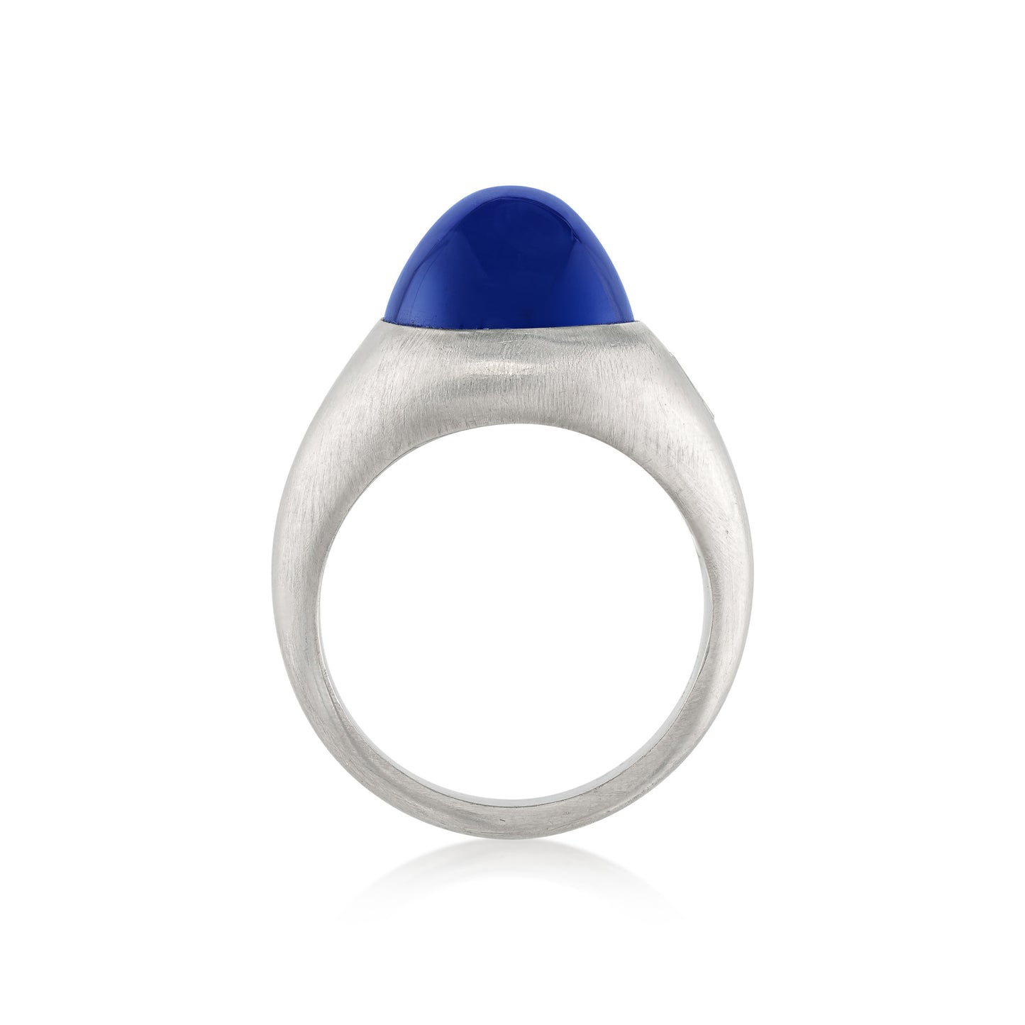 1950s Platinum Sapphire & Diamond Ring profile