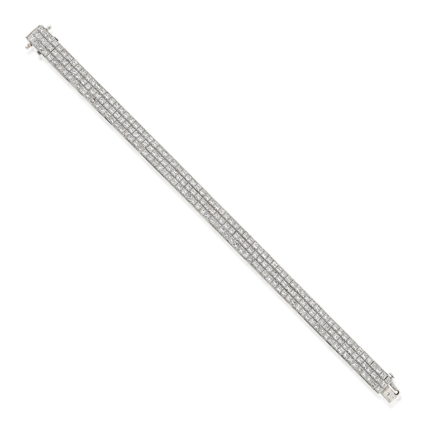 Ambar Gems Post-1980s 18KT White Gold Diamond Bracelet front