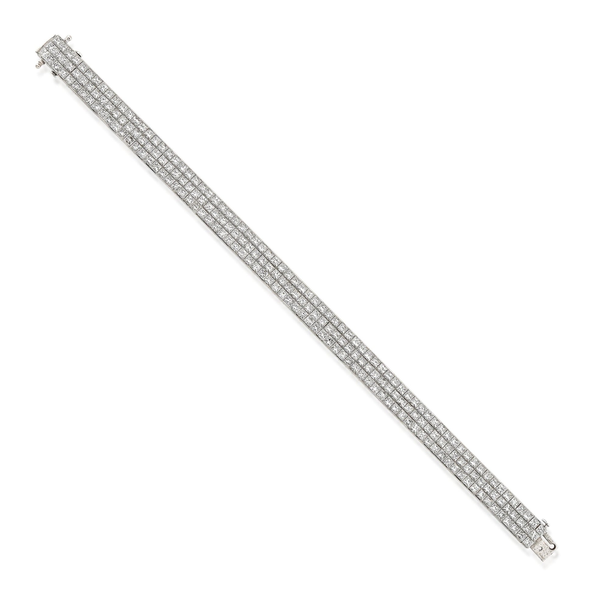 Ambar Gems Post-1980s 18KT White Gold Diamond Bracelet front