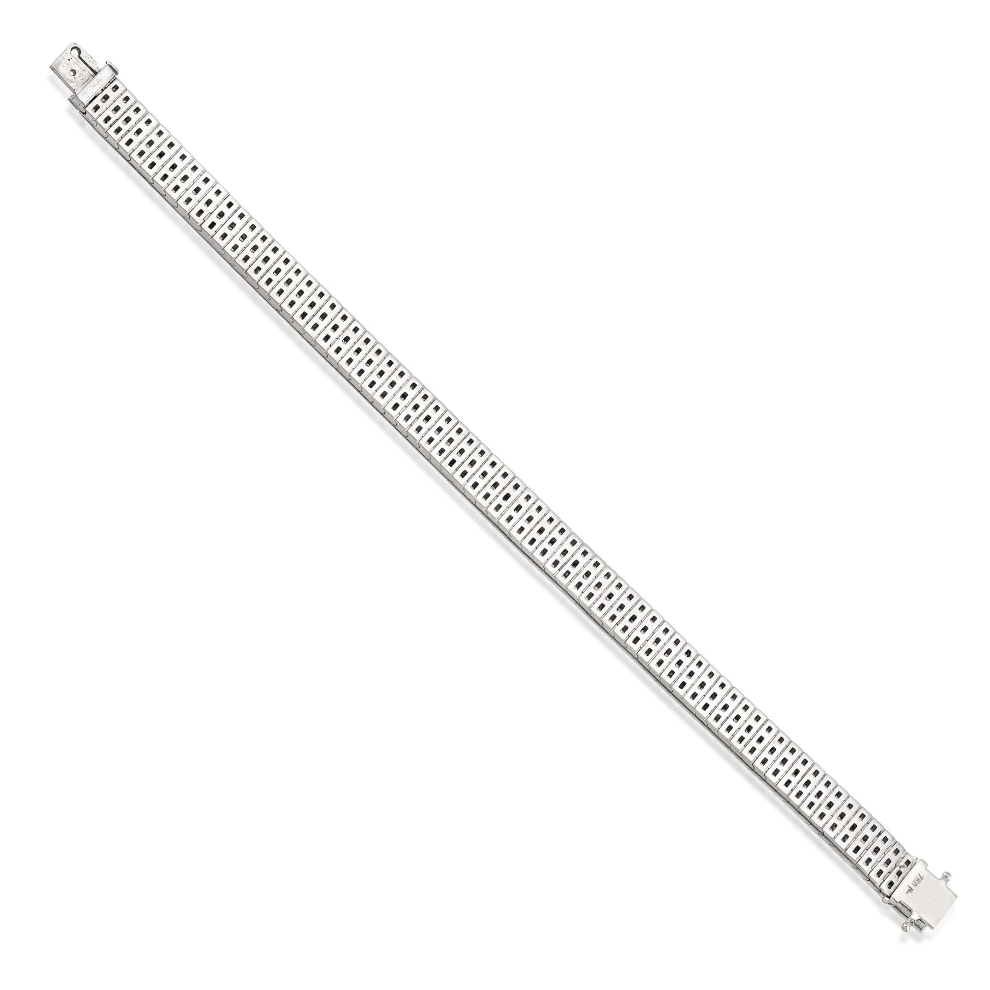 Ambar Gems Post-1980s 18KT White Gold Diamond Bracelet back