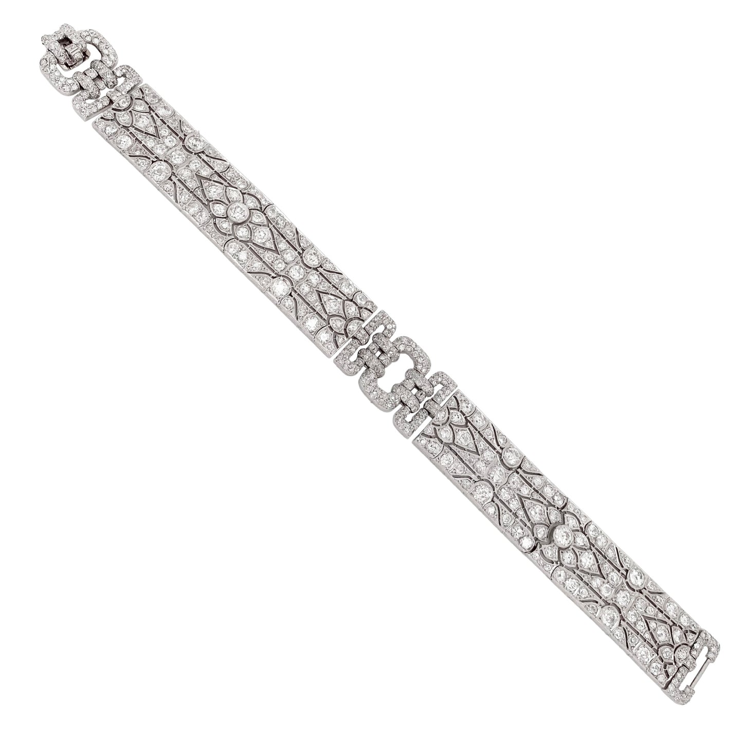 Art Deco Platinum Diamond Bracelet front