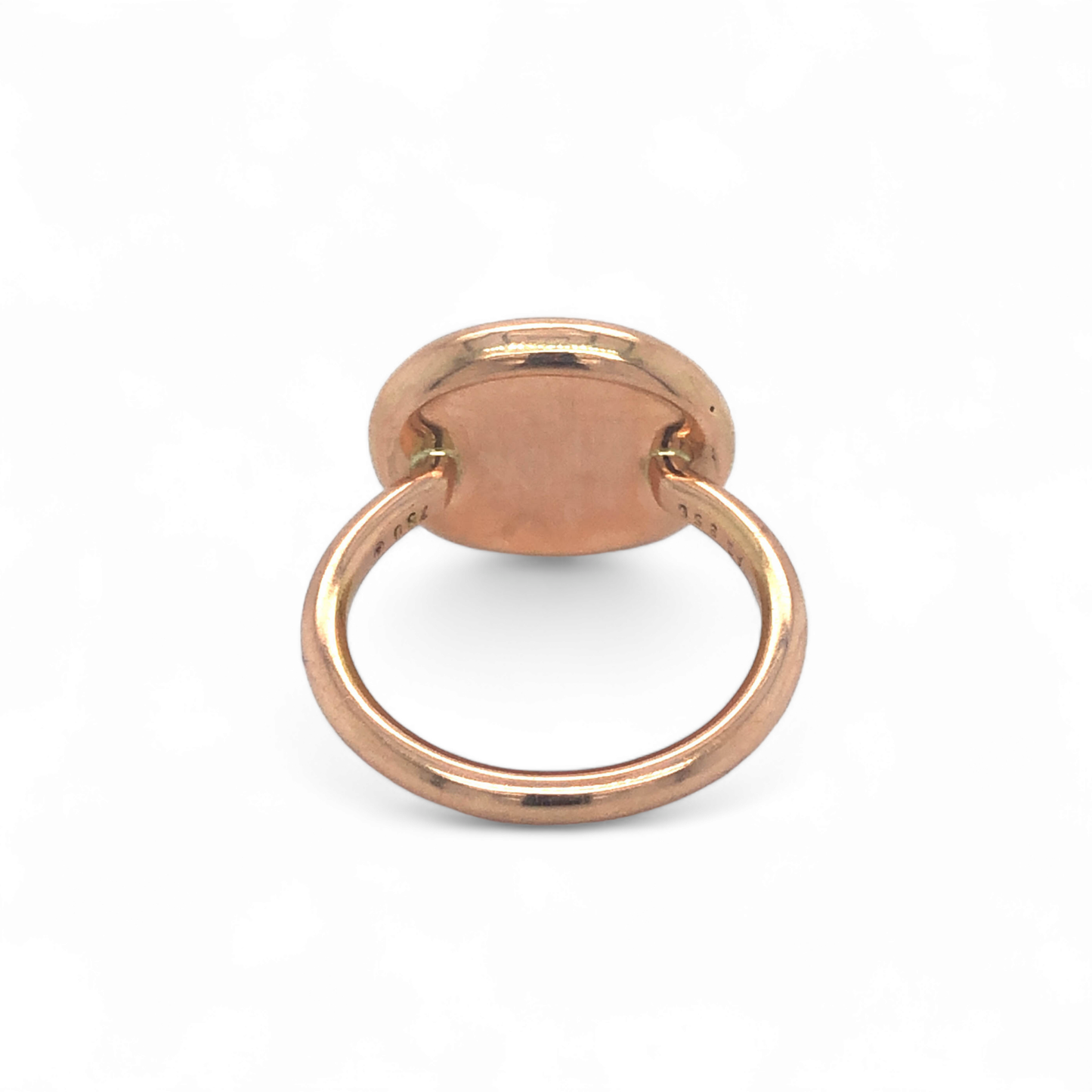 Post-1980s Silver & 18KT Rose Gold Diamond Ring back