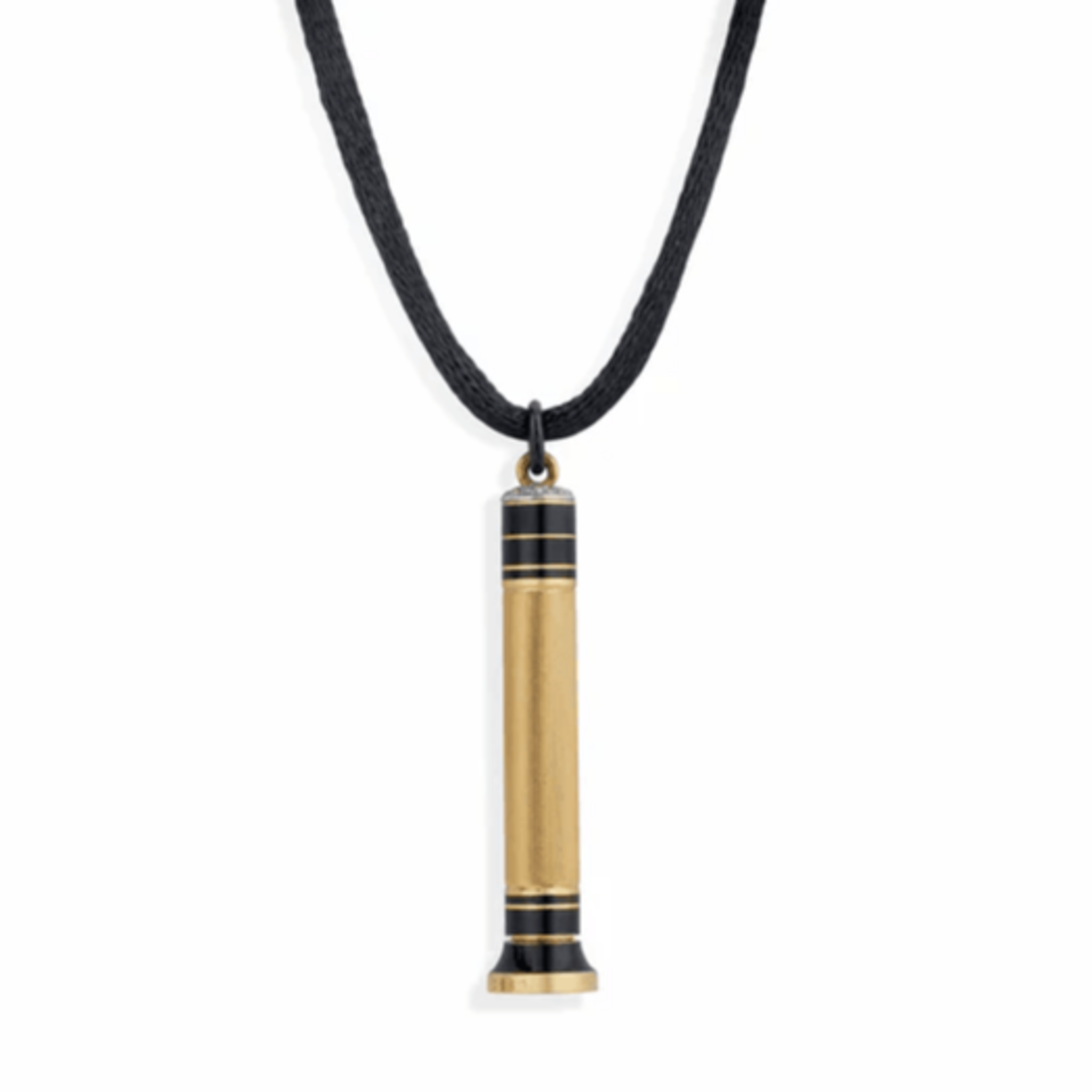 Cartier Paris Art Deco 18KT Yellow Gold Diamond & Enamel Pencil Necklace