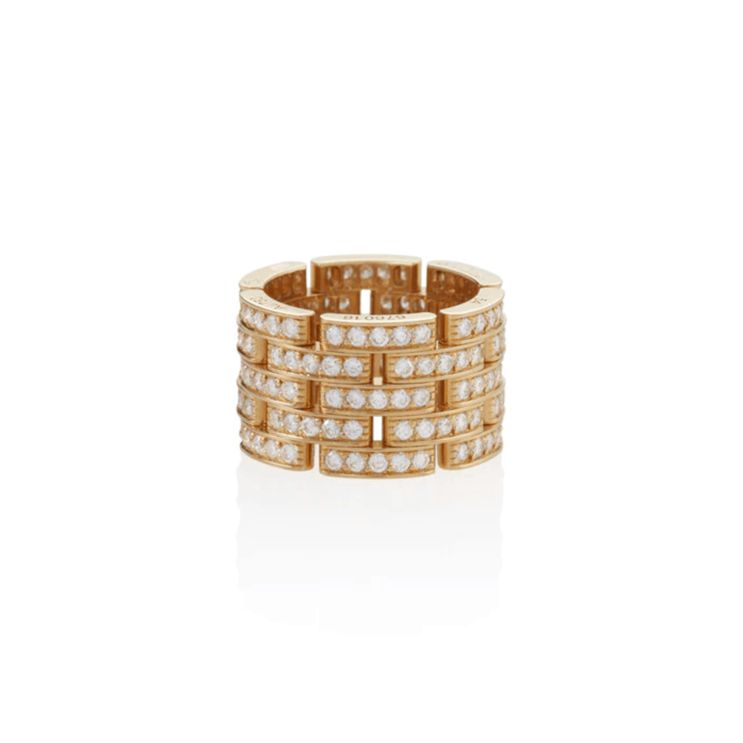 Cartier Paris Post-1980s 18KT Yellow Gold Diamond Panthère Ring front