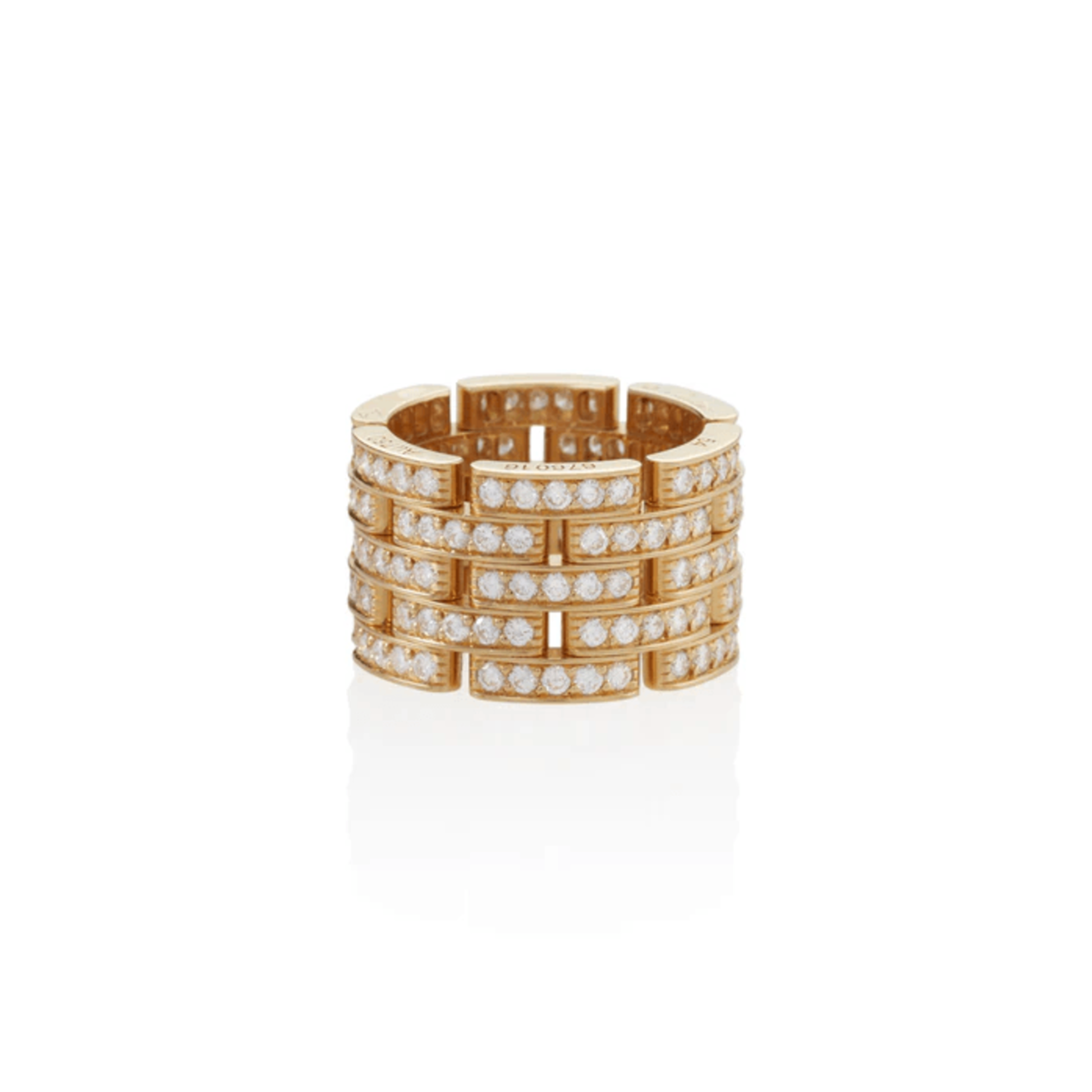 Cartier Paris Post-1980s 18KT Yellow Gold Diamond Panthère Ring front