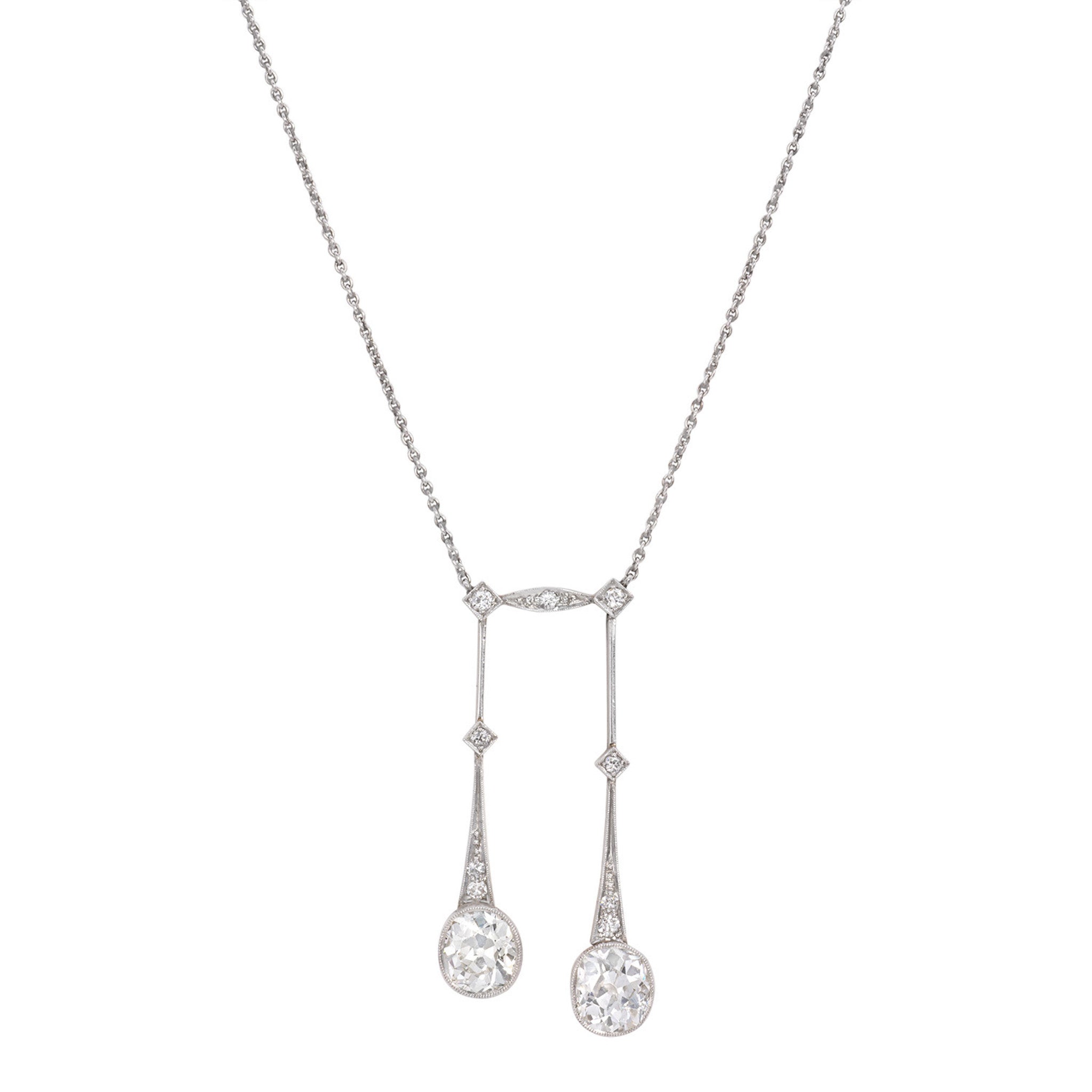 Edwardian Platinum Diamond Necklace