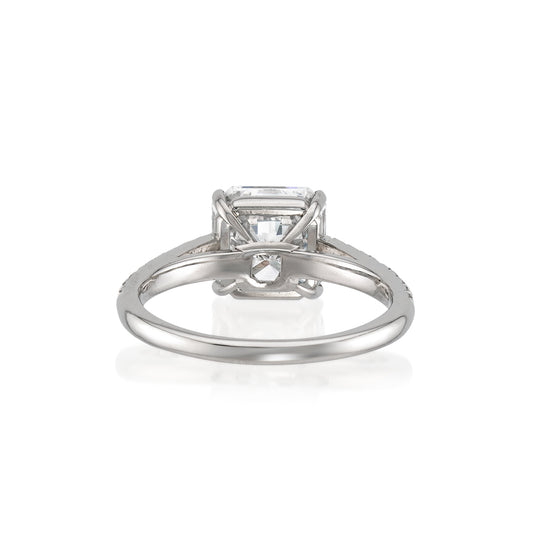 Post-1980s Platinum Diamond Ring back