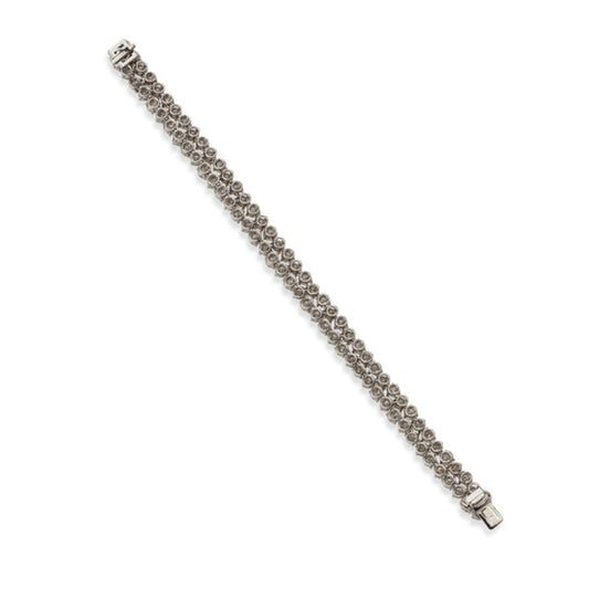 Bijoutier Bouchet French 1960s Platinum Diamond Bracelet back