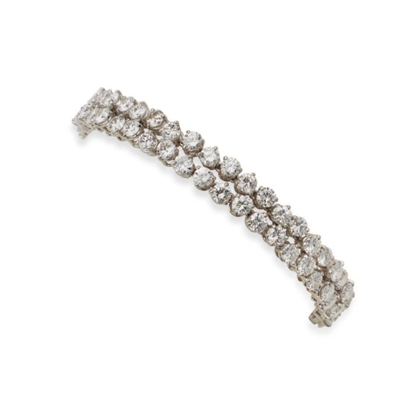 Bijoutier Bouchet French 1960s Platinum Diamond Bracelet front