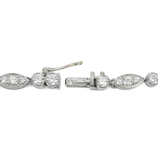 Cartier Paris 1950s Platinum Diamond Necklace clasp
