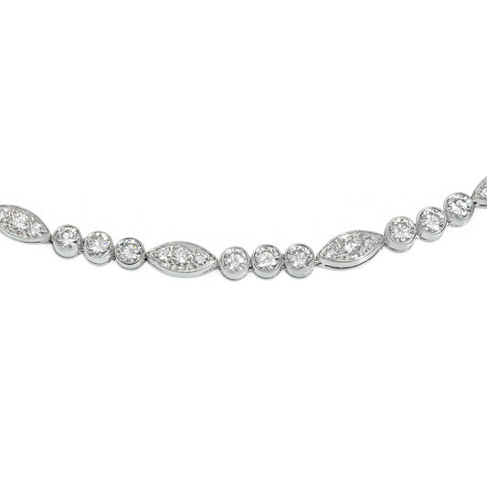 Cartier Paris 1950s Platinum Diamond Necklace close-up details