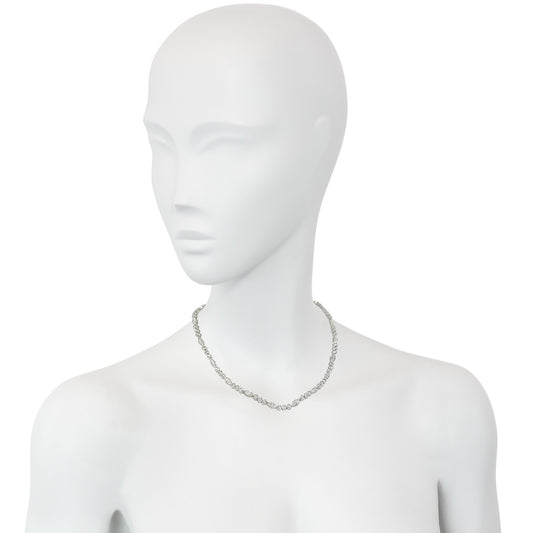Cartier Paris 1950s Platinum Diamond Necklace on neck