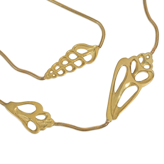 Tiffany & Co. 1970s 18KT Yellow Gold Necklace close-up details