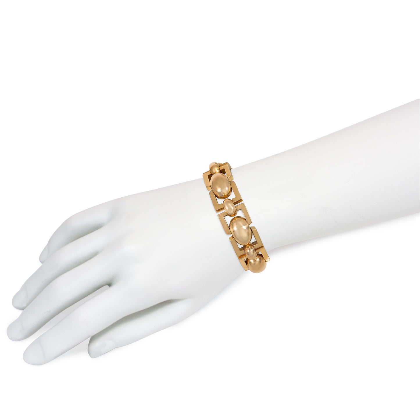 Cartier Paris Retro 18KT Yellow Gold Bracelet on wrist