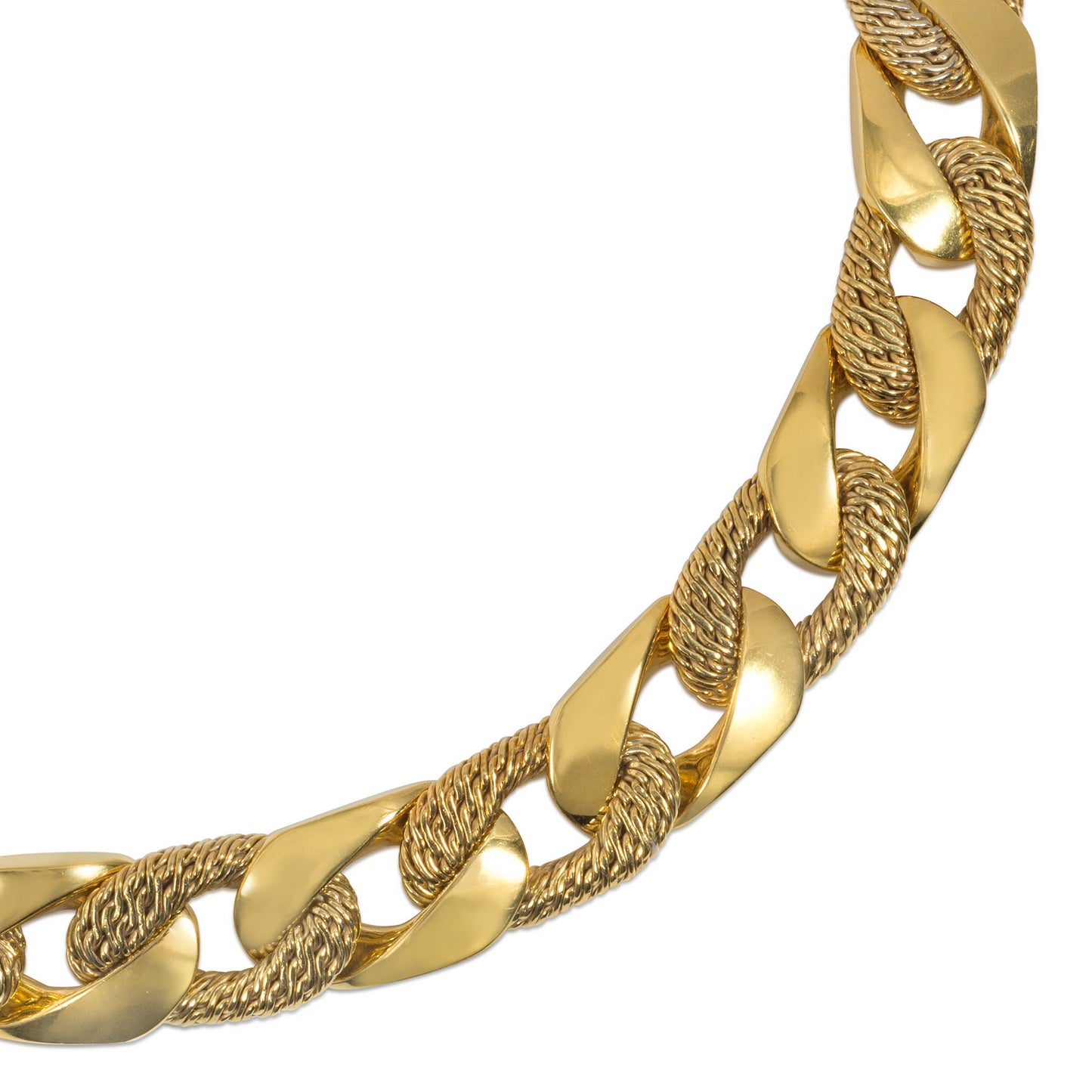 Georges Lenfant 1970s 18KT Yellow Gold Bracelets / Necklace close-up details