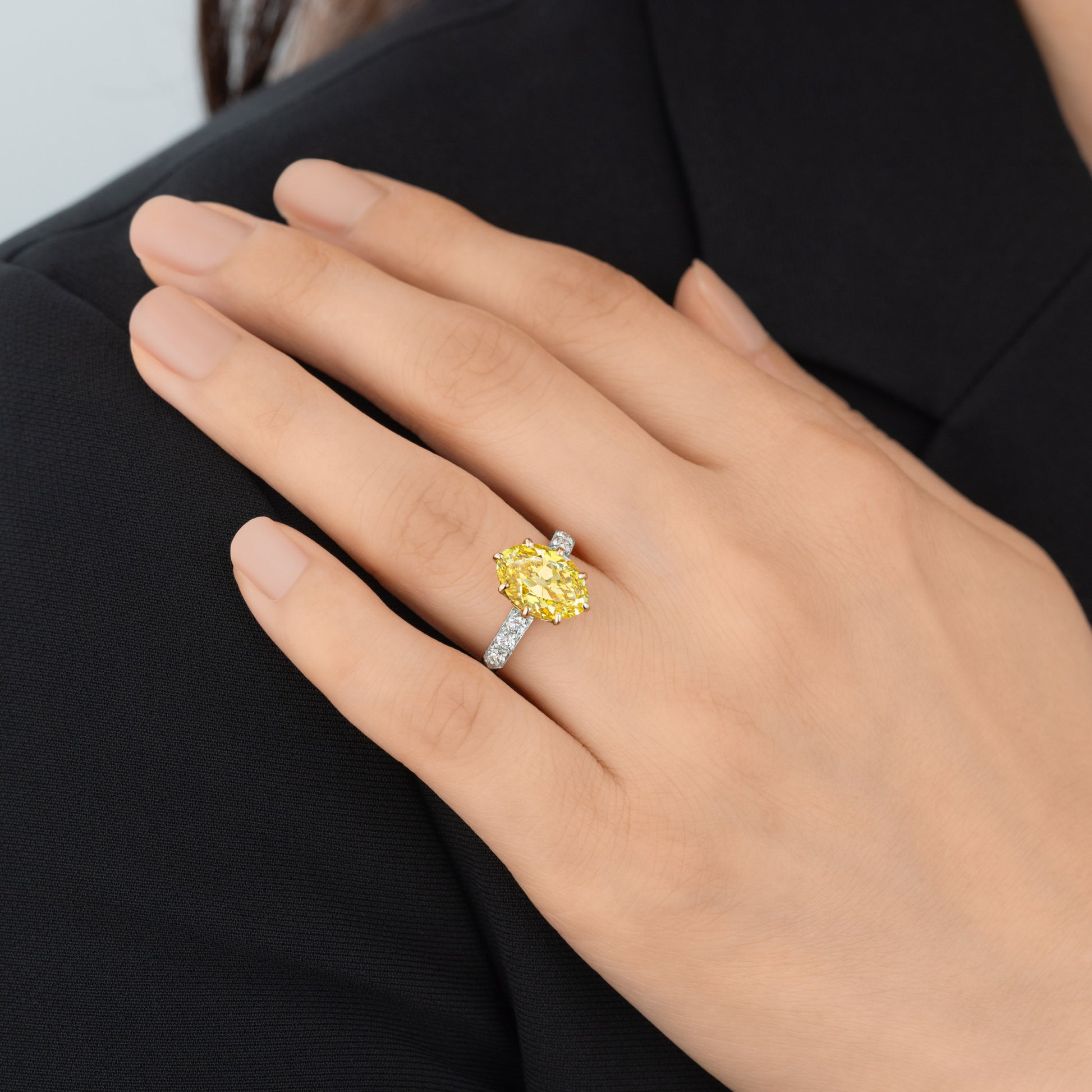 Yellow Diamond Engagement Ring Yellow Sapphire Ring Tiffany
