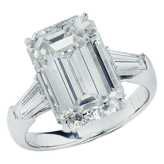 Contemporary Platinum Diamond Ring front