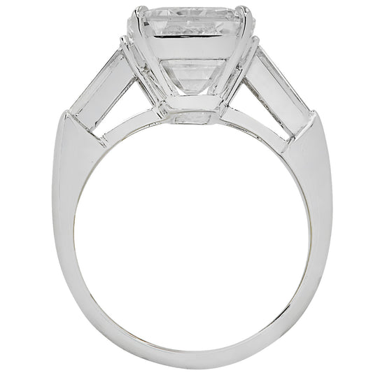 Contemporary Platinum Diamond Ring profile