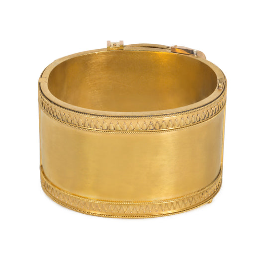 Victorian 18KT Rose & Yellow Gold Buckle Bracelet back