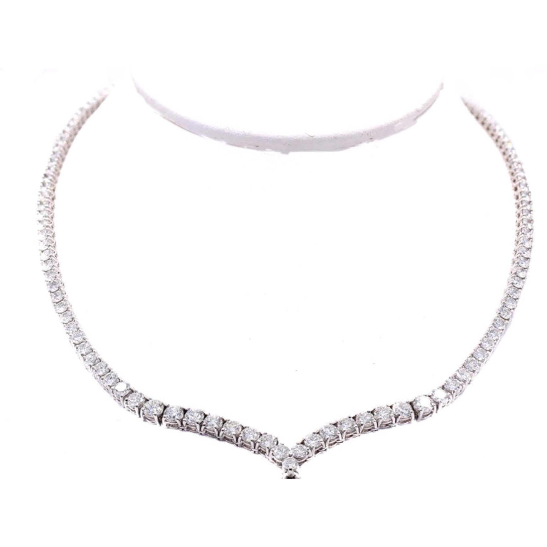 Cartier 1970s Platinum & 18KT Yellow Gold Emerald & Diamond Rivière Necklace front