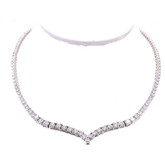 Cartier 1970s Platinum & 18KT Yellow Gold Emerald & Diamond Rivière Necklace front