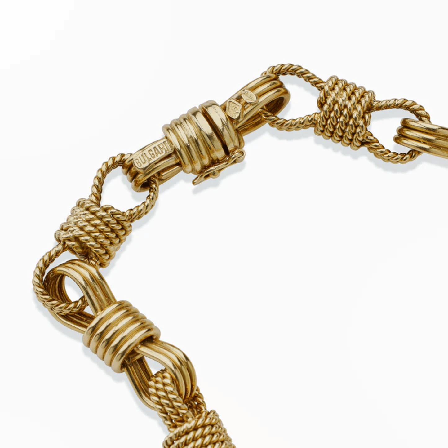 Bulgari Rome 1960s 18KT Yellow Gold Necklace signature