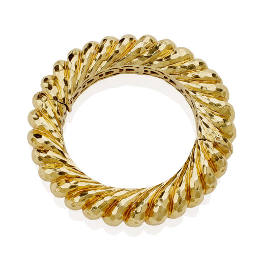 Henry Dunay 1970s 18KT Yellow Gold Bracelet profile