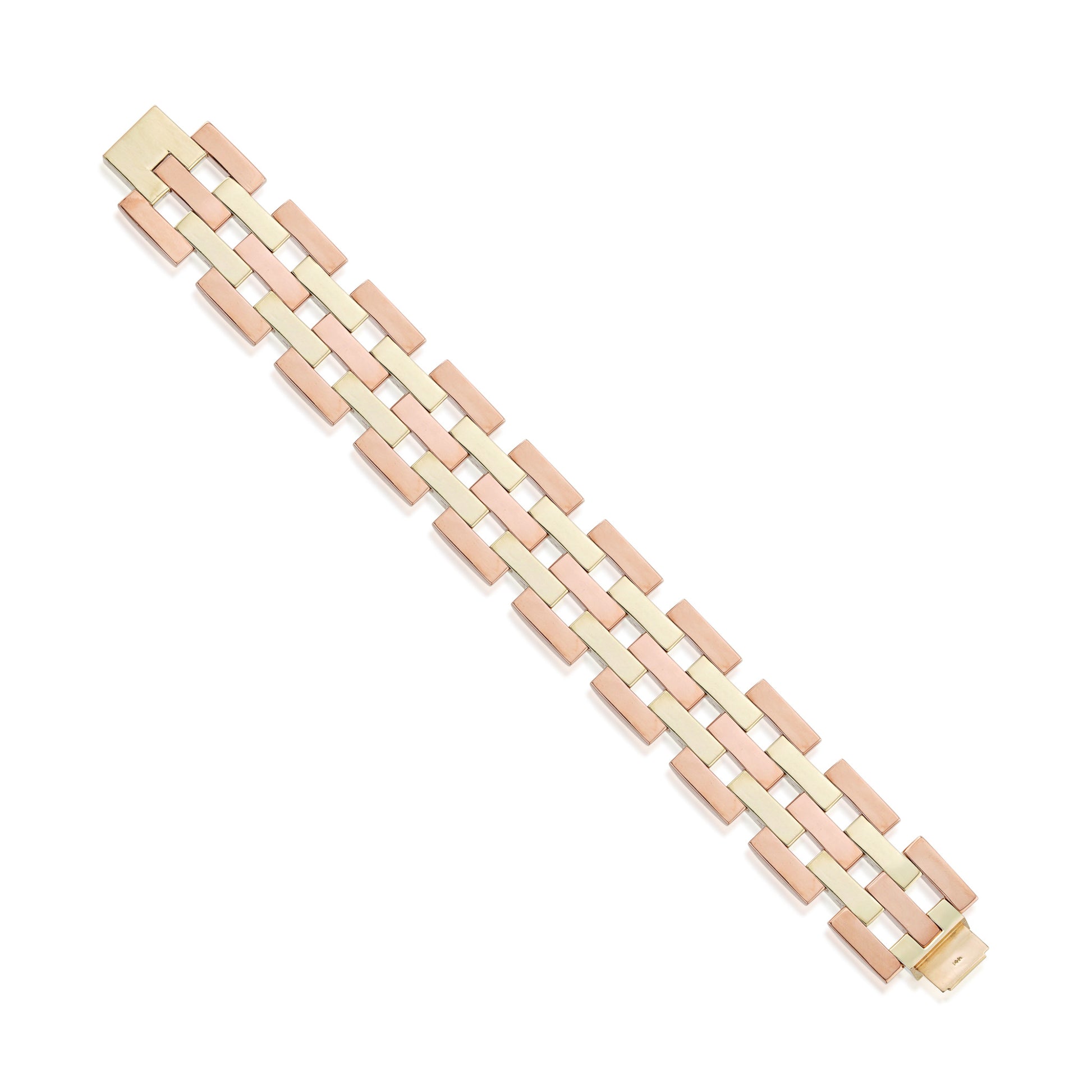 Retro 14KT Rose & Yellow Gold Bracelet back