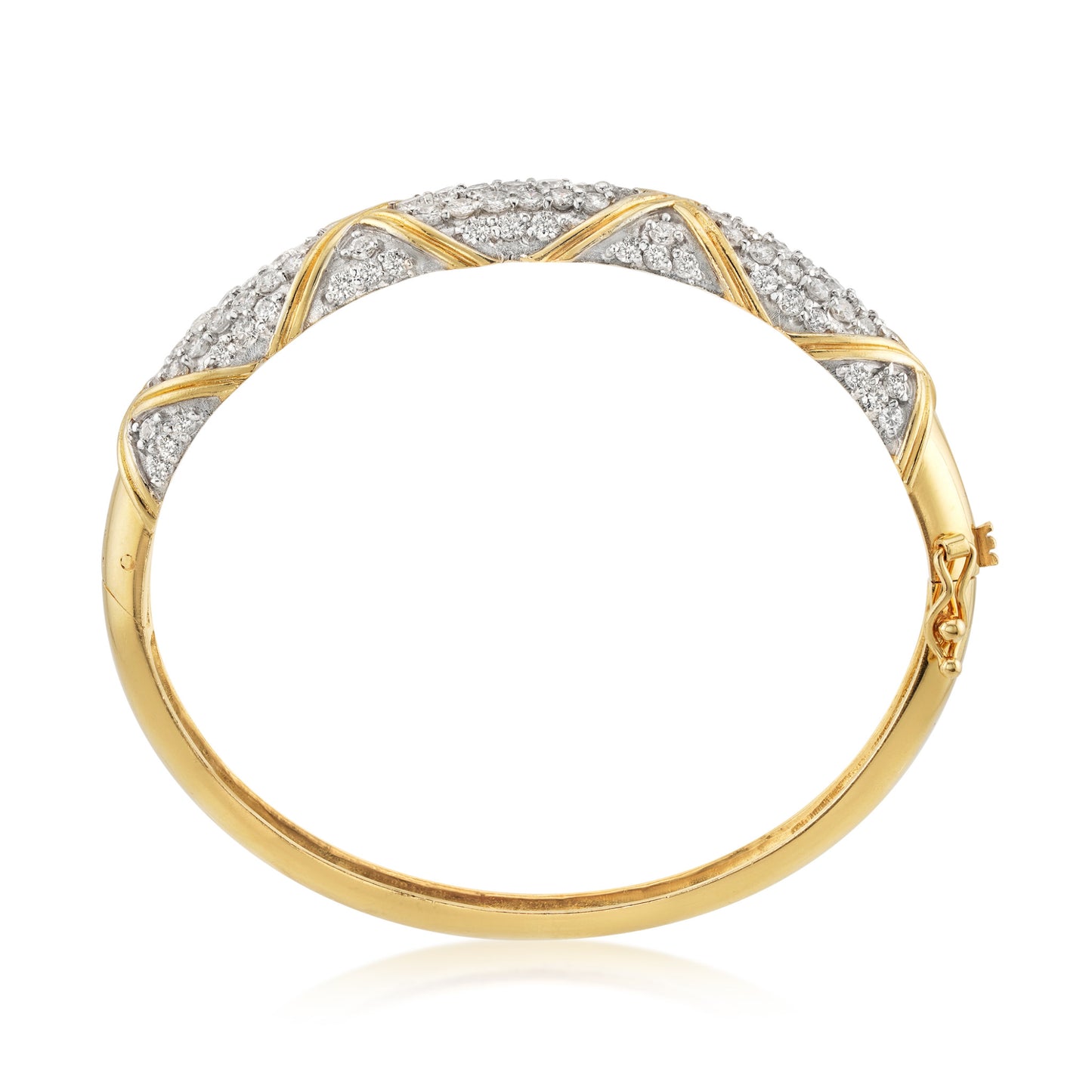 Post-1980s 14KT White & Yellow Gold Diamond Bracelet profile