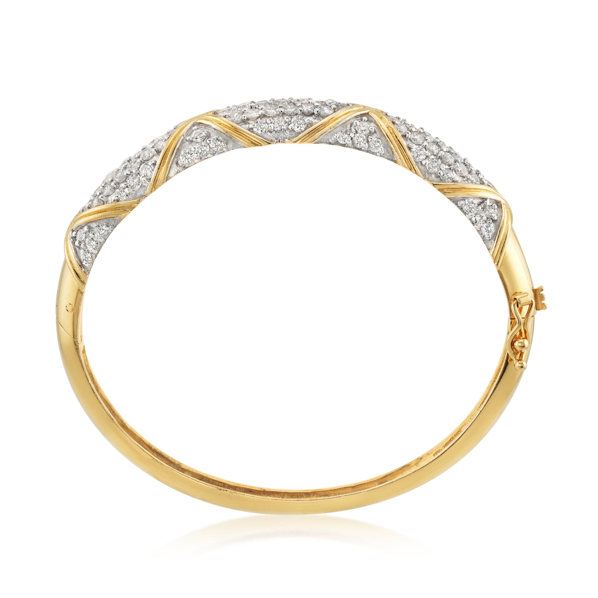 Post-1980s 14KT White & Yellow Gold Diamond Bracelet profile
