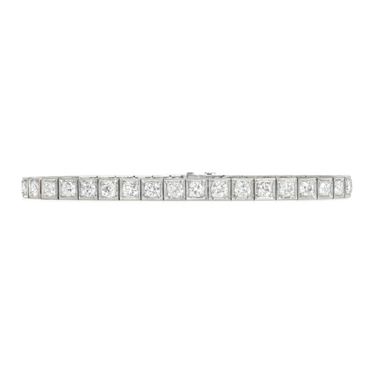 Art Deco Platinum Diamond Bracelet front