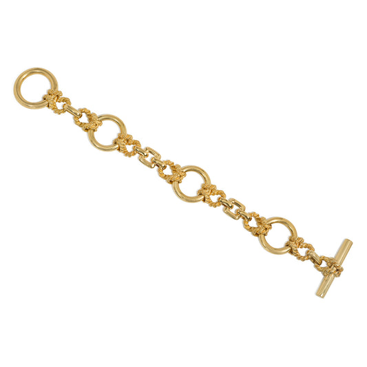 Hermès Paris 1970s 18KT Yellow Gold "Audierne" Bracelet front