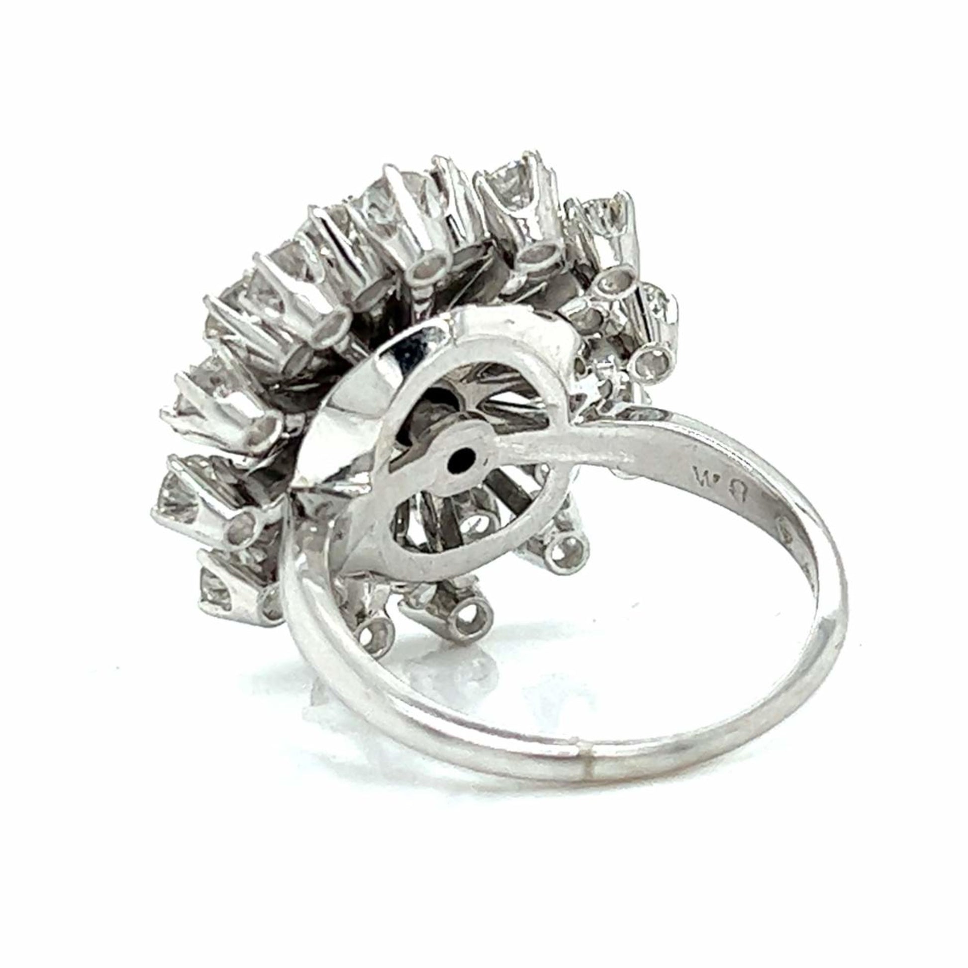 1950s 14KT White Gold Diamond Ring back