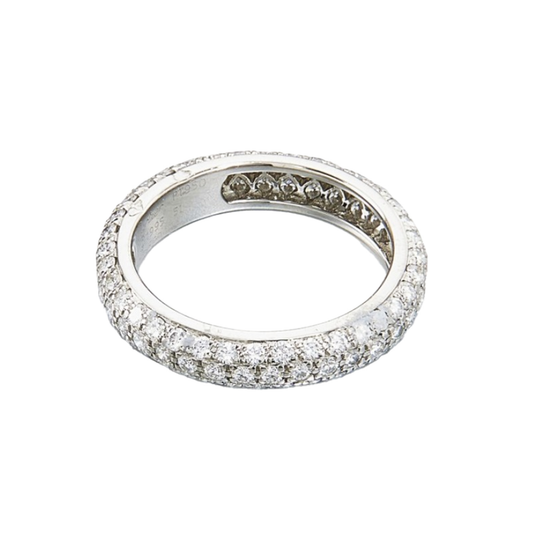 Cartier 1980s Platinum Diamond Eternity Ring back view