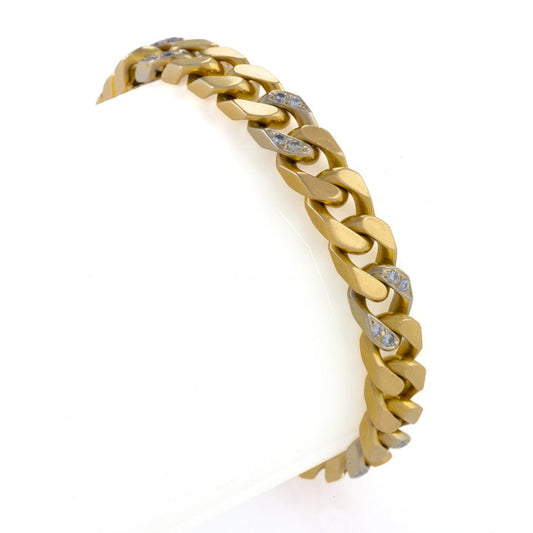 Van Cleef & Arpels Paris 1960s 18KT Yellow Gold Diamond Bracelet front