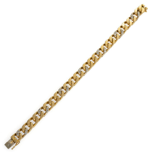 Van Cleef & Arpels Paris 1960s 18KT Yellow Gold Diamond Bracelet front