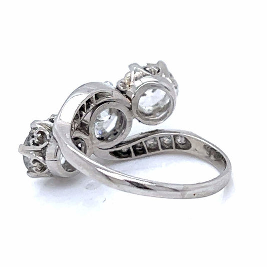 Art Deco Platinum Diamond Ring back