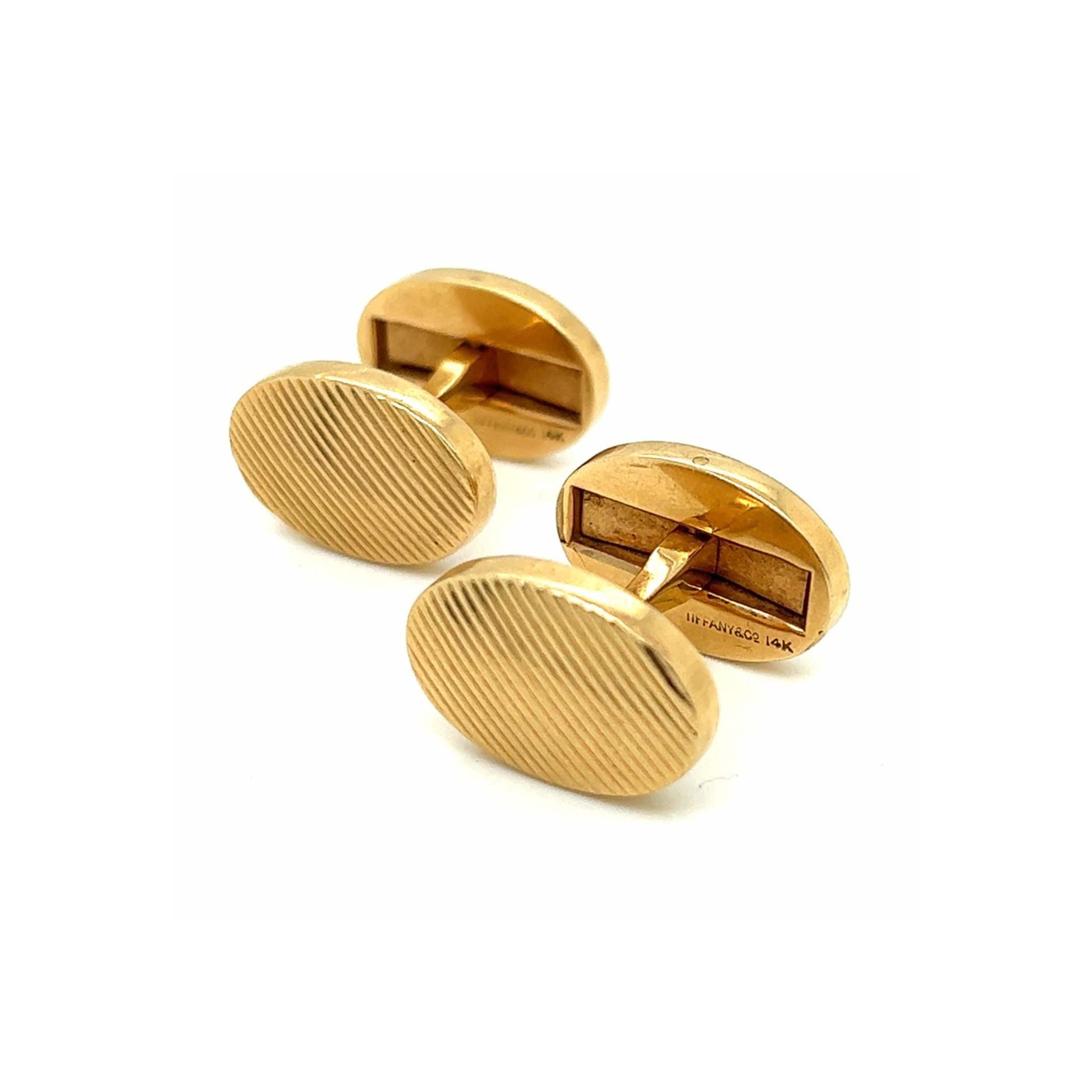 Tiffany & Co. 1970s 14KT Yellow Gold Cufflinks front