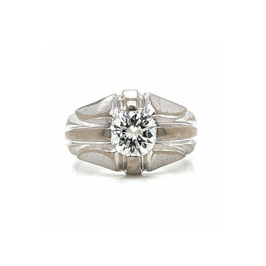 Art Deco Platinum Diamond Ring front