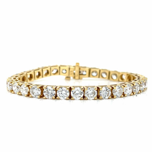 Post-1980s 18KT Yellow Gold Diamond Bracelet front