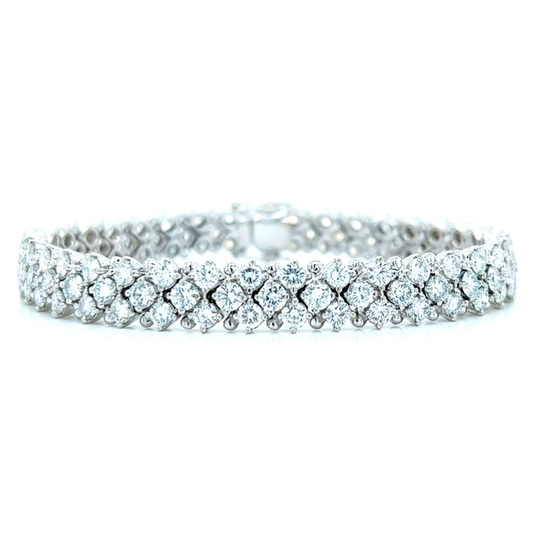 Post-1980s 18KT White Gold Diamond Bracelet front