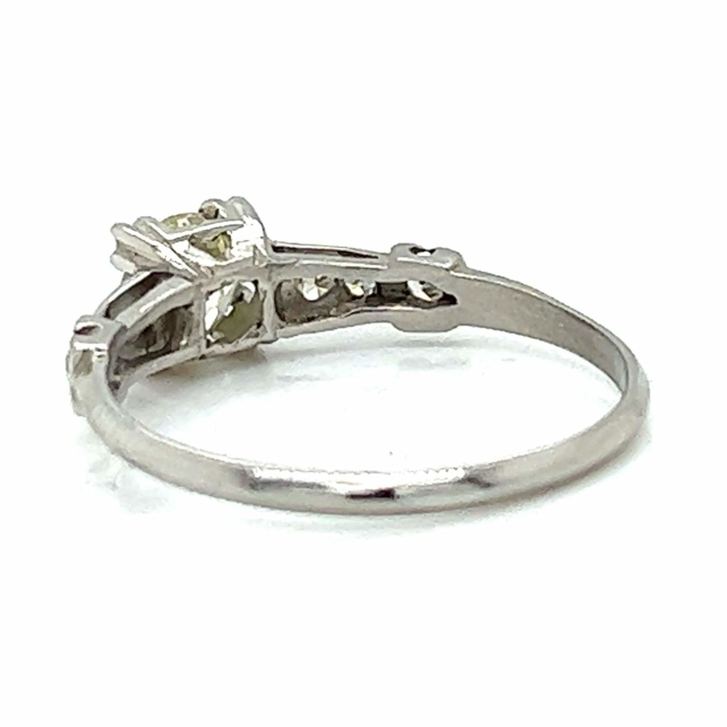 Art Deco Platinum Diamond Ring back