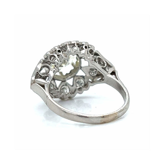 Art Deco Platinum Diamond Ring back