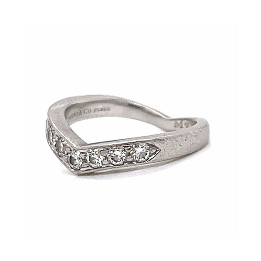 Tiffany & Co. Post-1980s Platinum Diamond Ring side